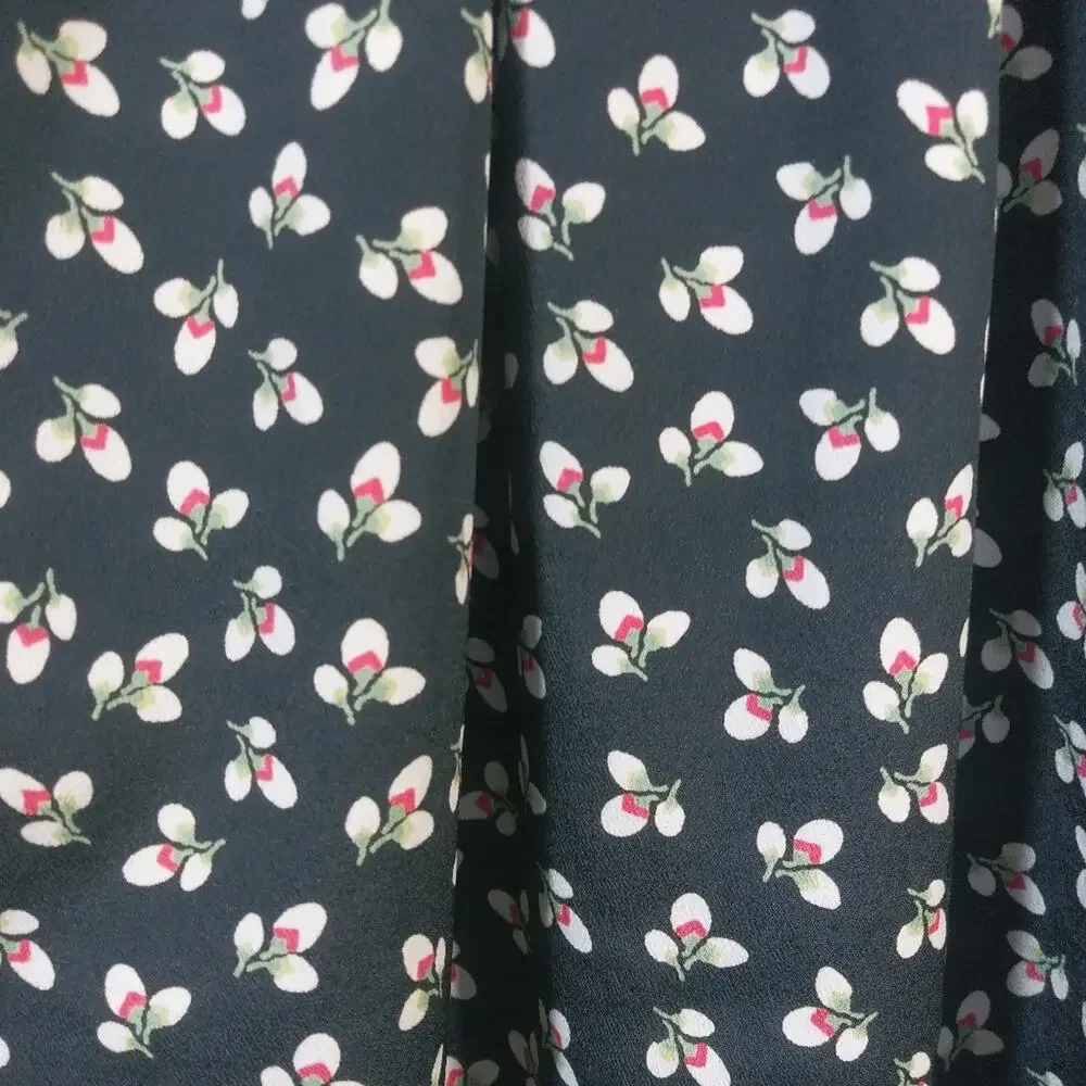 Ventti Black Sleeveless Dress Floral Print With Pockets Size L - Picture 3 of 8